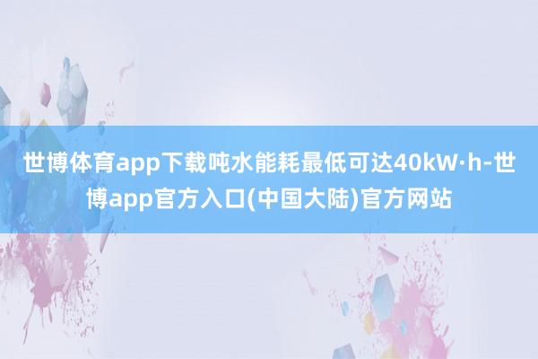 世博体育app下载吨水能耗最低可达40kW·h-世博app官方入口(中国大陆)官方网站