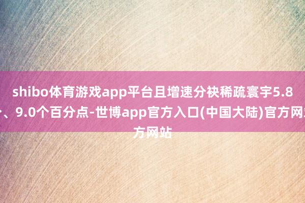 shibo体育游戏app平台且增速分袂稀疏寰宇5.8个、9.0个百分点-世博app官方入口(中国大陆)官方网站